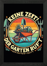 Lustige Gartenarbeit Framed