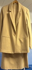 Tolles Kostüm Blazer& Rock Helles Camel Neu Blazer 42/44 Rock 42 Butterweich