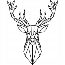 Wandbild Geometrischer Hirsch