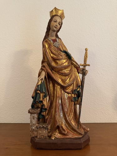 Heilige barbara holzfigur - barbara,