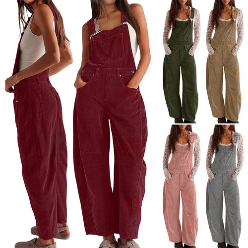 Damen cord latzhose - latzhose, baggy