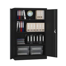 MIDORI® Aktenschrank Büroschrank Metallschrank Stahlschrank Lagerschrank 140 cm