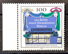 BERLIN 1990 Mi866 Freie Volksbühne Theatervorhang Briefmarke Stamp Timbre MNH
