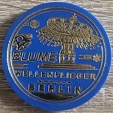 Fahrchip,Fahrkarte,Wellenflieger (Blau) , Firma Blume  - Berlin
