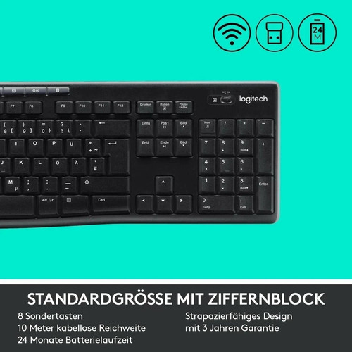 Logitech mk270 combo tastatur - logitech,