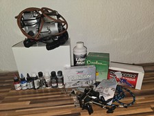 Airbrush Set Evolution Silverline Two in One Saturn 25 Kompressor Sehr gut erhal