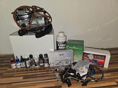 Airbrush set evolution - airbrush,