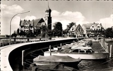 Ak Wasserburg am Bodensee, Partie im Hafen, Boote, Zwiebelturm - 4908347