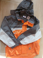 Regenjacke orange/grau GRINARIO Sports Kapuze, Taschen Gr. 116