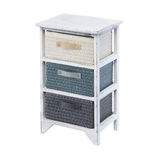 Holzregal white washed mit 3