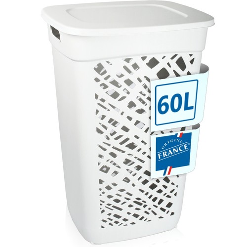 Wäschekorb 60l wäschesammler - wäschekorb,