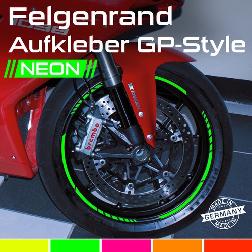 Neon felgenrandaufkleber - neon,