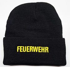 Feuerwehr strickmütze schwarz - strickmütze,