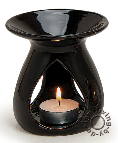 Duftlampe keramik schwarz - keramik,