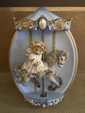 Vintage 1995 The Bradford Exchange Teddybär Träume musikalischer Karussellteller