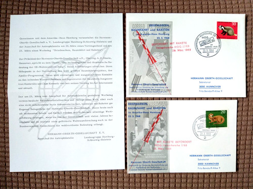 Ganzsachen drg raketenpost - ganzsachen,,