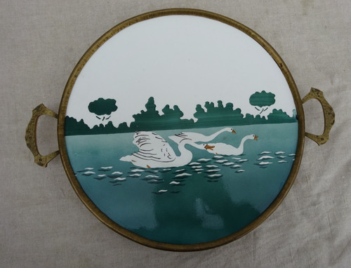 Tablett art deco schwäne - art, ca