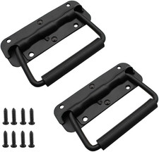 Klappgriffe 2 Stück 120 Mm Schwarz Eisen Gefedert Klappgriff Hardware Boxengriff