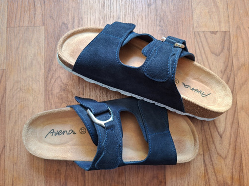 Damen leder pantoletten - damen,