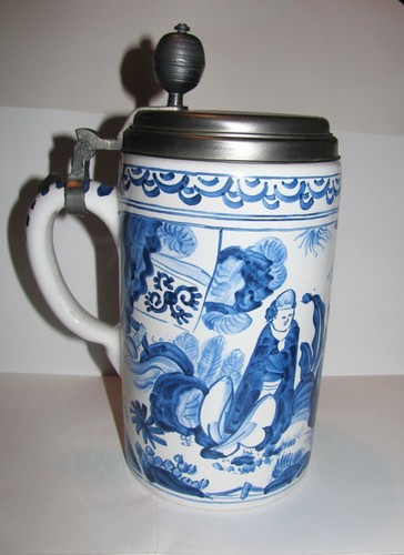 Bierhumpen mit zinndeckel und - zinndeckel,