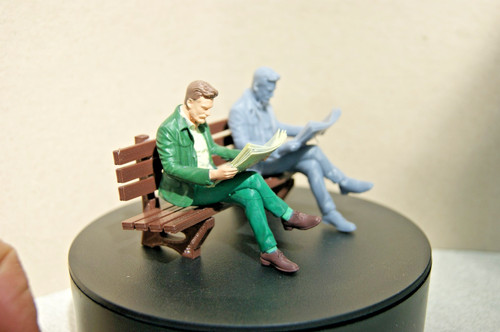 Figur zeitungsleser sitzend - figur,