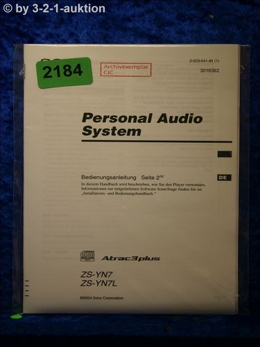 Sony bedienungsanleitung - sony, zs
