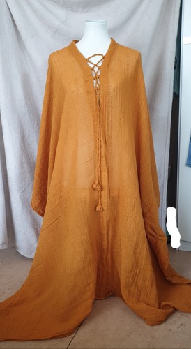 Zara maxi kaftankleid ocker - zara, maxi-kaftankleid