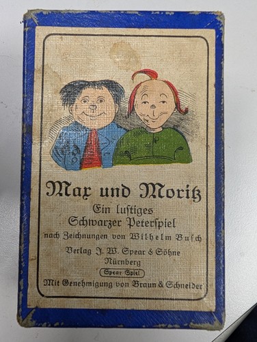 Max und moritz - moritz, kartenspiel