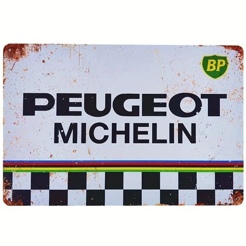 Blechschild peugeot michelin - blechschild,