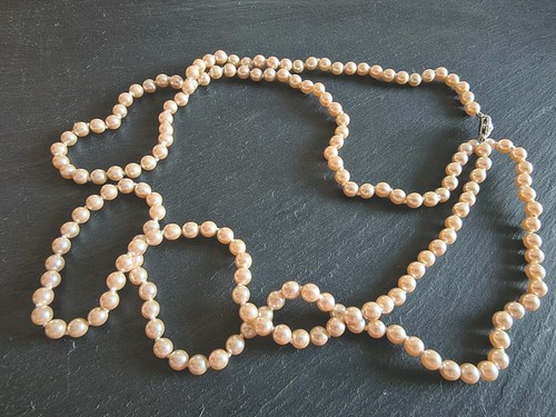 Vintage perlenkette lang - vintage, lang-