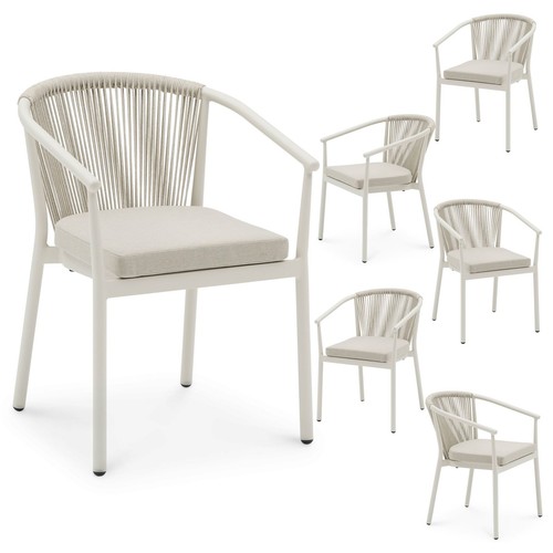 Gartenstuhl aluminium 6er set - 6er,