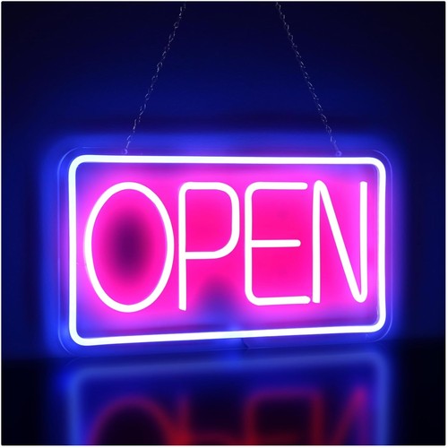 Led neon schild - offen, 42x22cm