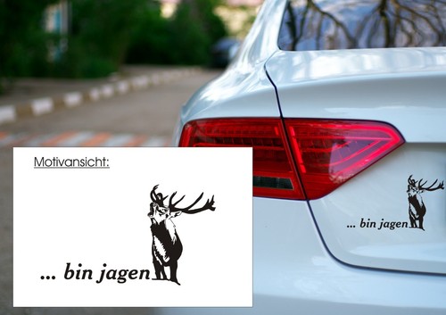 Kfz aufkleber bin - aufkleber, "...
