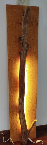 Holz wandlampe braun warmweiß - holz,