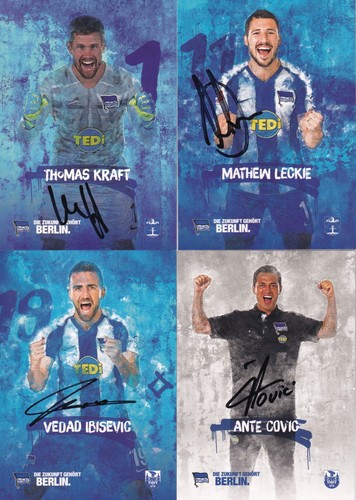 Autogrammkarten hertha - -,