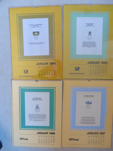 Briefmarkenkalender - 4x,