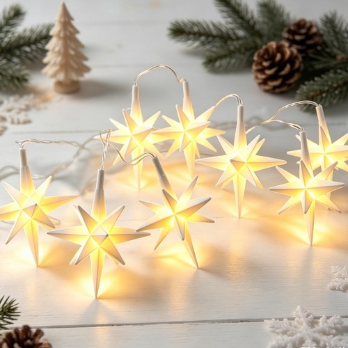 Weihnachtsstern beleuchtet - 3d,