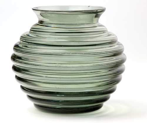 Rauchglas vase bauhaus - rauchglas,