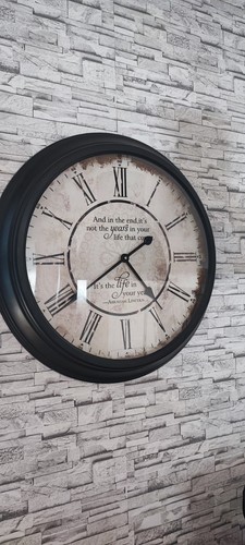 Runde vintage wanduhr - vintage,