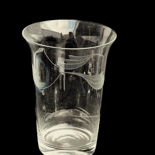 Art deco glas geätzt 10cm - art,