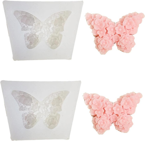 2pcs silikonform schmetterling - 2pcs,