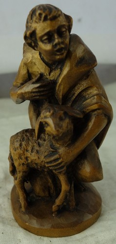 Alte holzfigur krippenfigur 4 - holzfigur,
