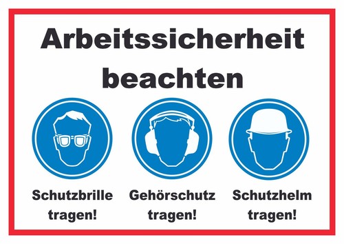 Arbeitssicherheit augen ohren - augen,