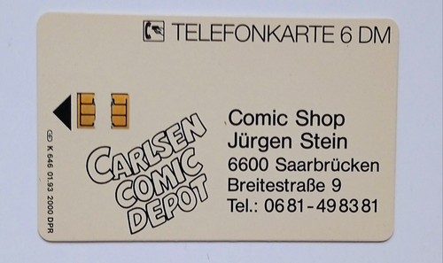 Telefonkarte comic shop - comic,