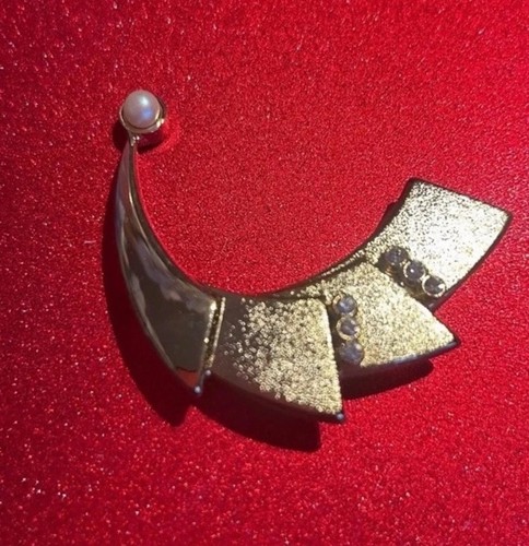 Vintage brosche goldfarben - vintage,