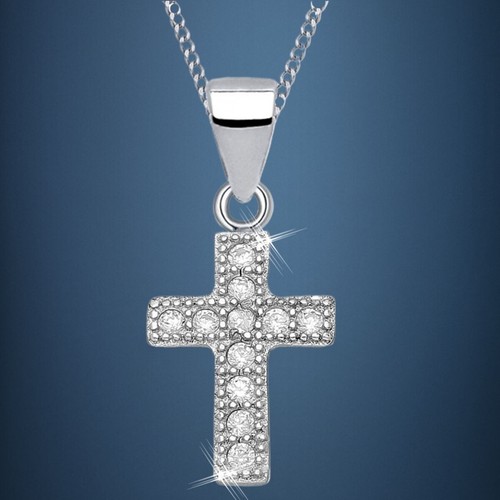 Zirkonia kreuz anhänger mit - kreuz,