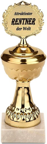 Goldener pokal attraktiver - goldener,