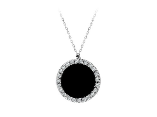 Onyx diamond necklace - ,