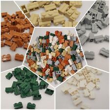 Lego® 100 /300  1x2 Mauersteine 98283 tan /dunkelgrün / weiß / hellgrau / braun