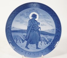 Royal Copenhagen 1957 Weihnachtsteller The Good Shepherd Porzellan